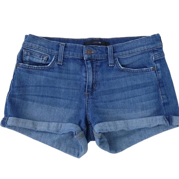Joe's Jeans Shorts Size 28 Blue Jean, Rolled Cuff, Light Distressed Summer Short - Picture 1 of 4